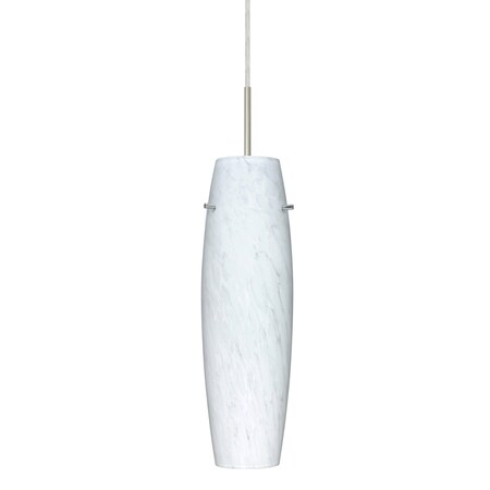 Besa Lighting Suzi Cord Pendant, Carrera, Satin Nickel Finish, 1x100W Incandescent 1JT-489719-SN